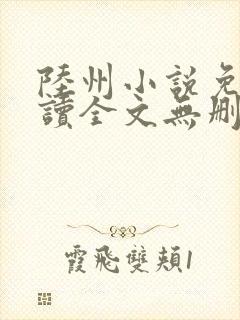 陆州小说免费阅读全文无删减封面