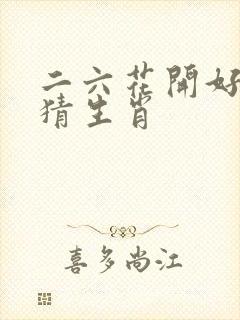 二六花开好运来猜生肖