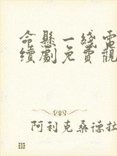 命悬一线电视连续剧免费观看封面