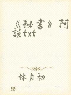 《秘书》阿蛮小说txt封面