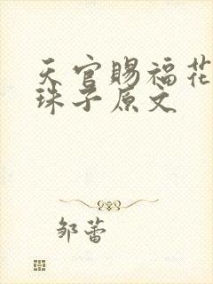 天官赐福花怜塞珠子原文