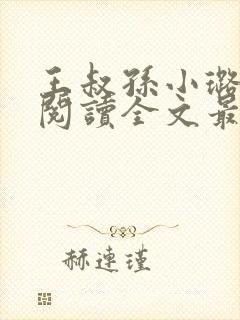 王叔孙小璐免费阅读全文最新章节