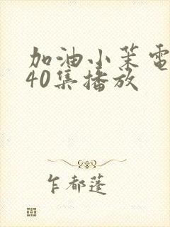 加油小茉电视剧40集播放封面