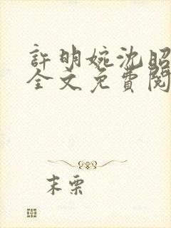 许明婉沈昭小说全文免费阅读