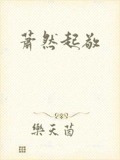萧然起敬封面