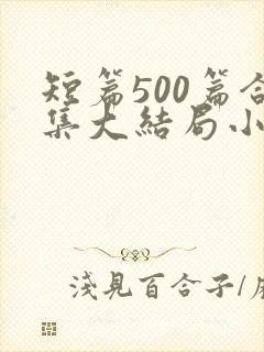 短篇500篇合集大结局小说一家狂