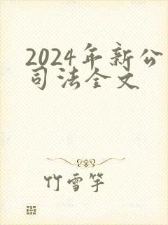 2024年新公司法全文