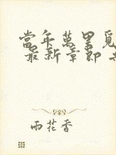 当年万里觅封侯 最新章节 无弹窗