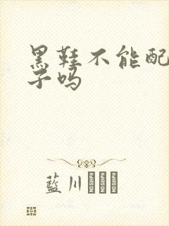 黑鞋不能配白袜子吗封面