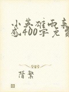 小英雄雨来读后感400字免费