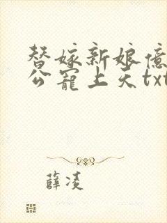 替嫁新娘亿万老公宠上天txt全文下载