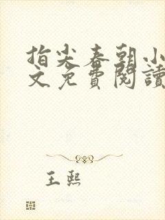指尖春朝小说全文免费阅读笔趣阁封面