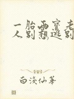 一胎两宝老婆大人别想逃别想