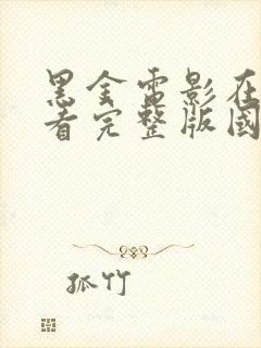 黑金电影在线观看完整版国语高清