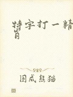 特字打一精准生肖