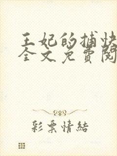 王妃的捕快生涯全文免费阅读