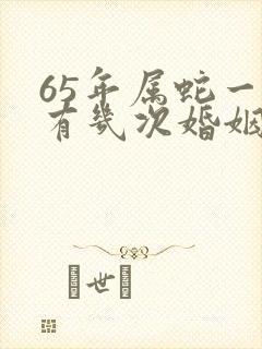 65年属蛇一生有几次婚姻封面