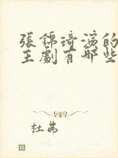 张锦琦演的双男主剧有哪些封面