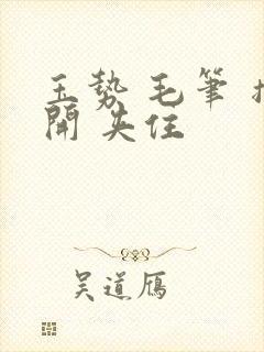 玉势 毛笔 撑开 夹住