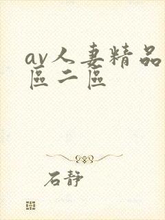 av人妻精品一区二区