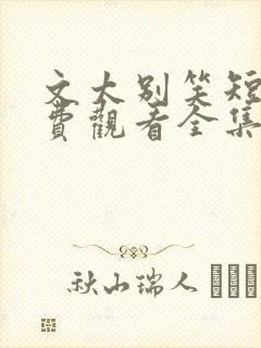 文太别笑短剧免费观看全集高清版