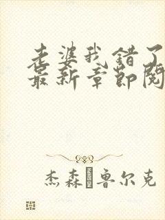 老婆我错了小说最新章节阅读全文