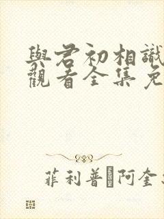 与君初相识在线观看全集免费播放