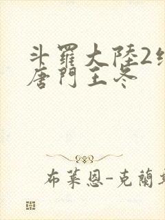 斗罗大陆2绝世唐门王冬