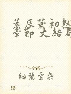 叶辰萧初然最新章节 大结局封面