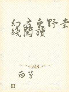 幻夜东野圭吾在线阅读