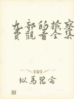 九部的检察官免费观看全集高清版封面