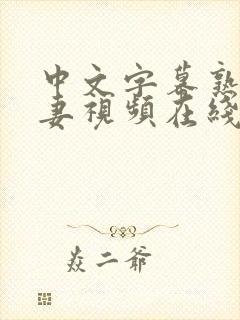 中文字幕熟女人妻视频在线第一页封面