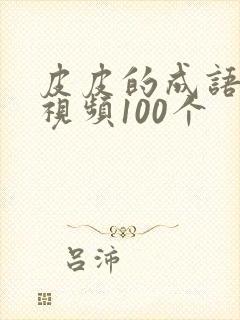 皮皮的成语故事视频100个