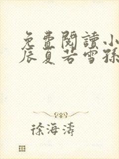 免费阅读小说叶辰夏若雪孙怡