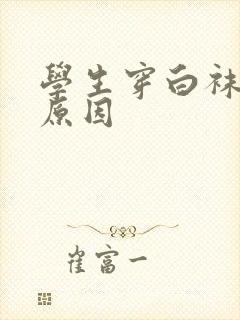 学生穿白袜子的原因封面