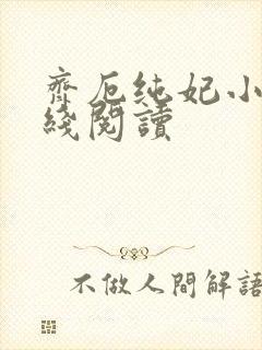 齐厄纯妃小说在线阅读