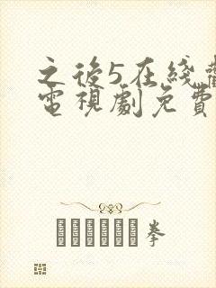 之后5在线观看电视剧免费高清封面