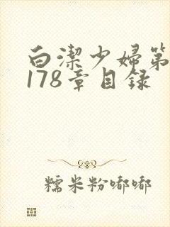 白洁少妇第1一178章目录