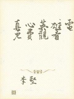 真心英雄电视剧免费观看