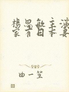 杨思敏主演的《家有日本妻》封面