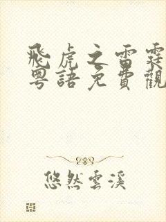 飞虎之雷霆极战粤语免费观看