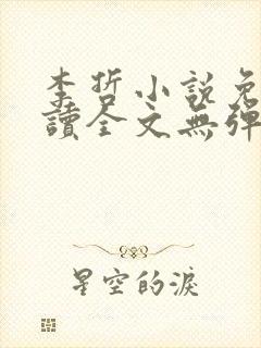 李哲小说免费阅读全文无弹窗