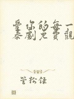 爱你的每一个我泰剧免费观看