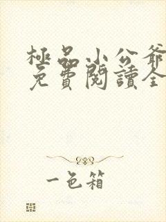 极品小公爷小说免费阅读全文封面