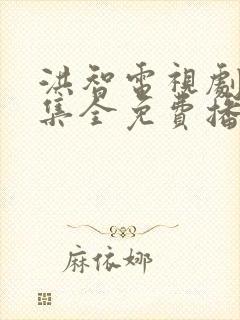 洪智电视剧40集全免费播放封面