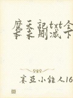 魔天记txt全本未删减下载封面