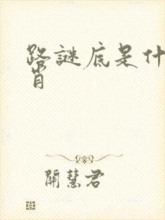 路谜底是什么生肖封面