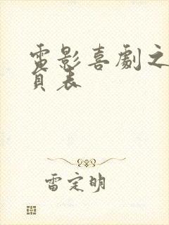 电影喜剧之王演员表