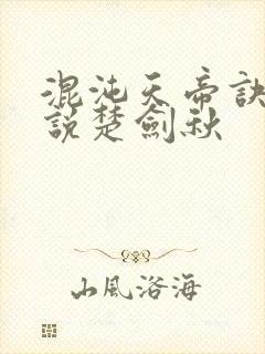 混沌天帝诀 小说楚剑秋