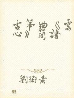 古筝曲《云水禅心》简谱